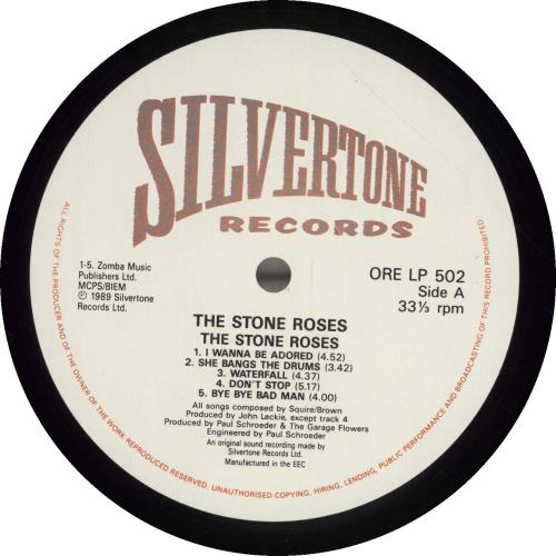 The Stone Roses UKオリジナル エンボス加工 ホワイトラベル The Stone Roses The Stone Roses - 1st - red / white labels